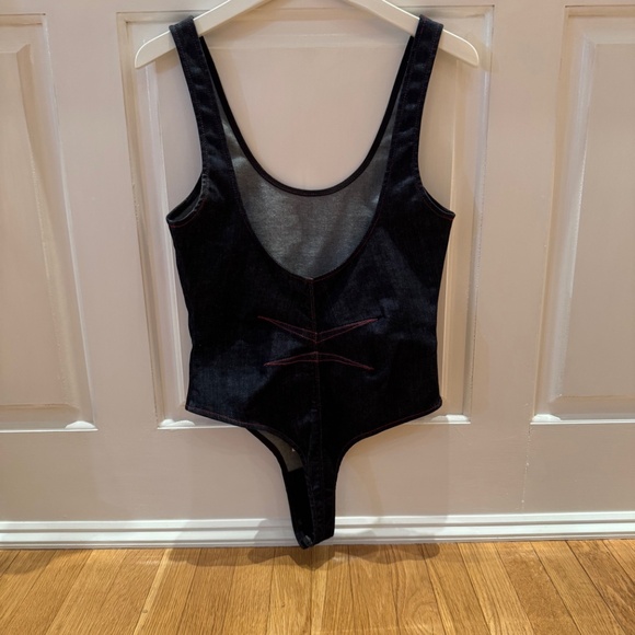 ALAIA - Denim Tank Top Bodysuit - Picture 6 of 12